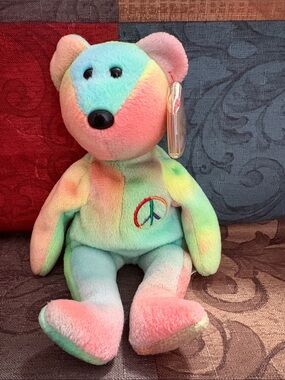🛍️5/$20🛍️TY Tie-Dye “Peace” Bear